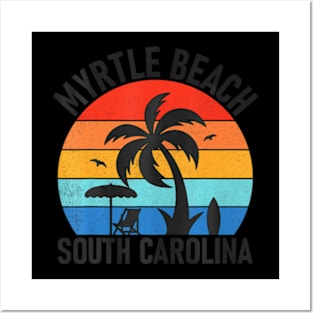 Myrtle Beach South Sunset Beach Surf Summer Posters and Art